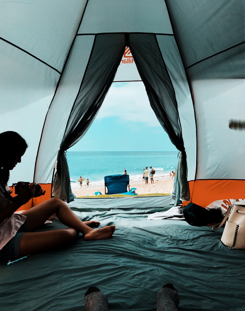 camping prep de la plage